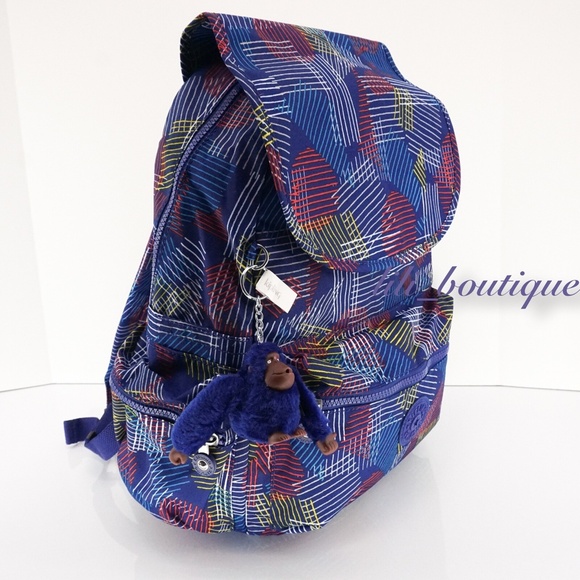 NWT New Kipling BP4391 Ezra Travel Bag Backpack Polyester Geometric Mingle Multi main image 9